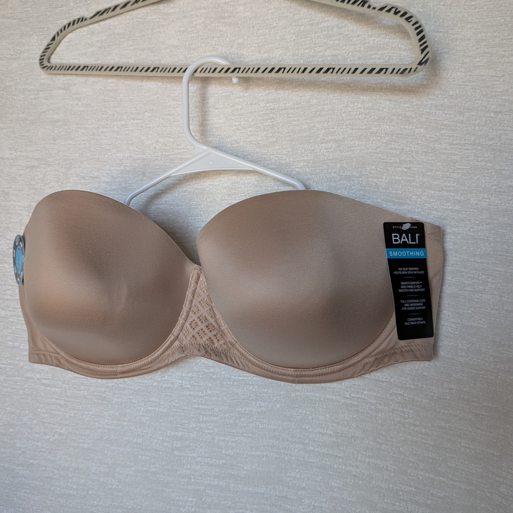 Bali BRA 40D Strapless Or Straps 7 Ways To Configure Underwired Beige NWT